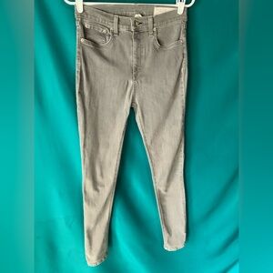 rag & bone Women's Light Gray High Rise 5 Pocket Skinny Denim Jeans